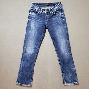 Silver Suki Capri Crop Shorts Jeans Size 26